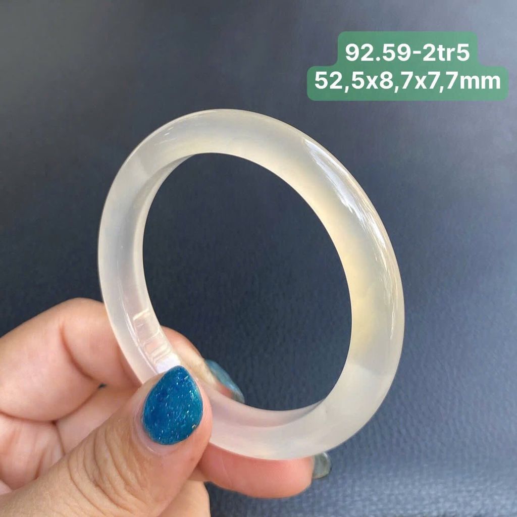 Vòng Ngọc Tuỷ Chalcedony Hoàng Kim ~52,5x8,7x7,7mm  92.59