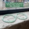 14.946 Vòng Tay Phỉ Thuý Jadeite A - Nếp Băng - Băng -  Hoa Bay Lam ~ 5mm