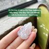31.114 Cửu Vĩ Hồ Ly Phỉ Thuý Jadeite A - Nếp Băng - Hoa Bay Tím Lam Monet ~20,5x33,8x5,8mm