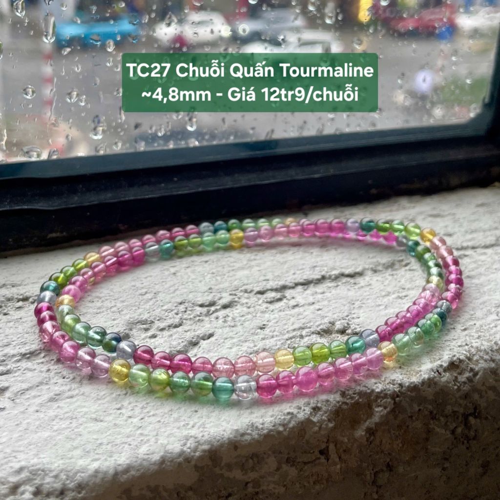 TC27 Chuỗi Quấn Tourmaline ~4,8mm