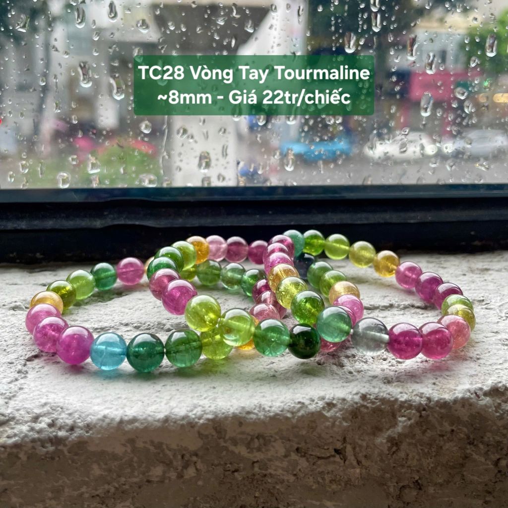 TC28 Vòng Tay Tourmaline ~ 8mm