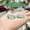 Nhẫn Ngọc Phỉ Thuý Nếp Băng - Băng - Hoa Bay Lục Cay ~17,5x5,2x4mm 5.180