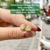 Khuyên tai Ngọc Phỉ Thuý Băng - Hoàng Phỉ VT14K - Mois tấm ~ 6,2x 6,2mm 130.85