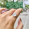 Nhẫn Ngọc Phỉ Thuý Băng - Trắng Phớt Lục VT14K - Mois tấm ~9,5x11,9mm 130.83