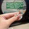 Khuyên tai Ngọc Phỉ Thuý Cao Băng - Trắng Phớt Lam VV14K - Mois tấm 5x5mm 131.16