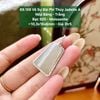 69.159 Vô Sự Bài Phỉ Thuý Jadeite A - Nếp  Băng - Trắng - Bạc 925 - Mois ~ 10,3x16x6mm