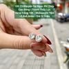 Khuyên tai Ngọc Phỉ Thuý Cao Băng - Thanh Thuỷ Lục VV14K - Mois tấm ~ 5,6x6,8mm 130.73
