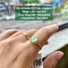 132.48 Nhẫn Phỉ Thuý Jadeite A - Băng - Lão - Lục Táo - VV14K - Mois ~ 7,2x8,9mm