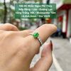 Nhẫn Ngọc Phỉ Thuý Nếp Băng - Lão- Dương Lục VT14K - Mois tấm ~4,8x6,6mm 130.95