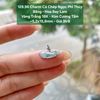 Charm Cá Chép Ngọc Phỉ Thuý Băng - Hoa Bay Lam VT18K - Kim Cương Tấm ~5,2x15,9mm 129.96