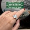 Nhẫn Ngọc Phỉ Thuý Băng - Lão - Lam Thanh VT14K- Mois Tấm 9,3x12mm 131.30