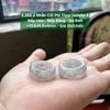 5.282.2 Nhẫn Cối Ngọc Phỉ Thuý Jadeite A - Nếp Hoá - Nếp Băng - Gà Đen ~ 17,6x9,8x4mm