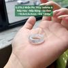 5.279.2 Nhẫn Ngọc Phỉ Thuý  Jadeite A - Nếp Hoá - Nếp Băng - Gà Đen ~ 16,6x5,6x3mm