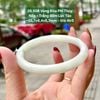 Vòng Đũa Phỉ Thuý Nếp - Trắng Đốm Lục Táo ~55,7x8,4x8,3mm 26.508