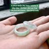 5.276.9 Nhẫn Phỉ Thuý Jadeite A - Nếp Hoá - Gà Đen Vân Lục Cay ~ 20,2x5,8x3,5mm