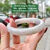 Vòng Hẹ Phỉ Thuý Nếp - Nếp Hoá - Trắng Xám ~60,2x12,3x9mm 26.514
