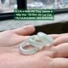5.276.4 Nhẫn Phỉ Thuý Jadeite A - Nếp Hoá -  Gà Đen Vân Lục Cay ~ 16,7x5,6x3,6mm