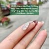 Charm Đậu Phúc Phỉ Thuý Thuỷ Tinh -  Bạch Nguyệt Quang VT18K - KC Tấm ~7x13,8mm 131.37