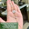 132.52 Lắc Tay Phỉ Thuý Jadeite A - Băng - Hoa Bay Lục  ~ VT14K - Mois ~ 15,4x4,4mm