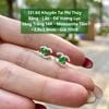131.60 Khuyên Tai Phỉ Thúy Băng - Lão - Đế Vương Lục - VT14K- Moissanite Tấm ~3,9x3,9mm