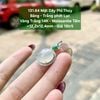 131.64 Mặt Dây Phỉ Thúy Băng - Trắng phớt Lục VT14K- Moissanite Tấm~12,2x12,4mm