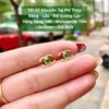 131.67 Khuyên Tai Phỉ Thúy Băng - Lão - Đế Vương Lục -VV 14K -Moissanite Tấm~3x3mm
