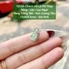 131.50 Charm Hồ Lô Phỉ Thúy Băng - Lão - Lục Ngọt - VT18K- Kim Cương Tấm ~5,8x9,5mm