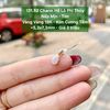131.52 Charm Hồ Lô Phỉ Thúy Nếp Mịn - Tím  VV18K - KC Tấm ~5,3x7,3mm