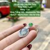 131.65 Mặt Dây Phỉ Thúy Thủy Tinh - Lam  Băng - Lục - VT 14K - Moissanite Tấm  ~5x5,7 - 10x11,7mm
