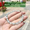 14.707 Vòng Tay Phỉ Thúy Nếp Băng - Băng - Tím Lam mix Hoa Bay ~5mm