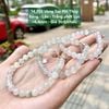 14.702 Vòng Tay Phỉ Thúy Băng - Lão - Trắng phớt Lục ~6,6mm