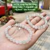 14.718 Vòng Tay Phỉ Thúy Băng - Lão - Trắng phớt Lục ~6,5mm