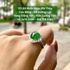 131.69 Nhẫn Ngọc Phỉ Thúy  Cao Băng - Đế Vương Lục  VT 18K - KCTấm  ~9,3x10,2mm