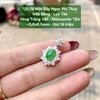 131.76 Mặt Dây Ngọc Phỉ Thúy  Nếp Băng - Lục Táo  VT14K - Moissanite Tấm  ~5,8x8,5mm