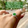 131.68 Nhẫn Ngọc Phỉ Thúy  Thủy Tinh - Đế Vương Lục  VT18K- KC tấm~6,4x6,9mm