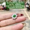 131.73 Mặt Dây Ngọc Phỉ Thúy  Nếp Hóa - Dương Lục  VT14K - Moissanite Tấm  ~5,2x6,9mm