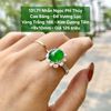 131.71 Nhẫn Ngọc Phỉ Thúy  Cao Băng - Đế Vương Lục - VT18K - KC Tấm  ~9x10mm