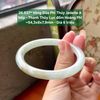 26.937* Vòng Đũa Phỉ Thuý Jadeite A - Nếp - Thanh Thuỷ Lục Đốm Hoàng Phỉ ~ 54,3x8x7,9mm