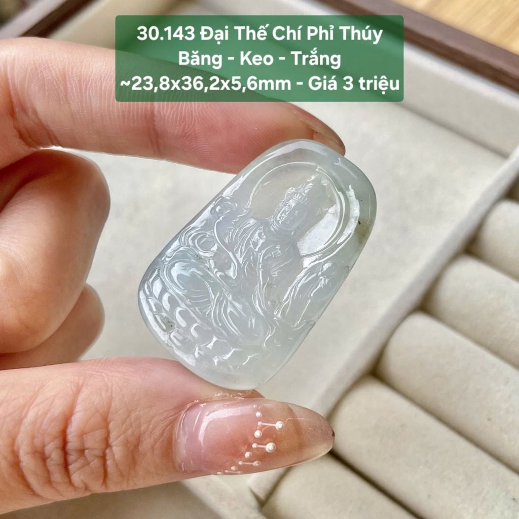 Đại Thế Chí Phỉ Thúy Băng - Keo - Trắng ~23,8x36,2x5,6mm 30.143