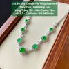 132.64 Dây Chuyền Phỉ Thuý Jadeite A - Thuỷ Tinh - Đế Vương Lục ~ VT18K - KC Tấm ~ 5x5,7 - 7,8x8mm