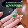 132.62 Mặt Dây Ngọc Phỉ Thuý Jadeite A - Thuỷ Tinh - Đế Vương Lục  ~ VT18K - KC Tấm ~ 5,7x6 - 8,6x9,2mm
