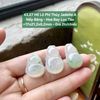 Hồ Lô Phỉ Thúy Jadeite A Nếp Băng - Hoa Bay Lục Táo ~17x21,2x6,2mm 43.27
