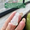 Phật Bà Phỉ Thúy Jadeite A Băng - Bạch Nguyệt Quang Vân Lục Táo ~16,6x30,6x4,5mm 30.199