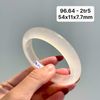 96.64 Vòng Ngọc Tuỷ Chalcedony Bạch Nguyệt Quang 54x17x7,7mm