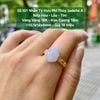 32.101 Nhẫn Tỳ Hưu Phỉ Thuý Jadeite A - Nếp Hoá - Lão - Tím - VV18K- KC Tấm ~10,1x12x6mm