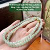 14.812 Chuỗi Quấn  Phỉ Thuý Jadeite A -  Băng - Lão - Hoa Bay Lục Táo Đậm ~6,1mm