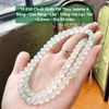 14.838 Chuỗi Quấn  Phỉ Thuý Jadeite A - Băng -  Cao Băng - Lão - Trắng mix Lục Táo~ 6,6mm