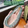 14.843 Chuỗi Quấn  Phỉ Thuý Jadeite A - Cao Băng - Thuỷ Tinh - Hoa Bay Lam Thiên ~7mm