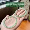 14.864 Vòng Tay Phỉ Thuý Jadeite A - Băng - Lão - Hoa Bay Lục Táo Đậm ~6mm