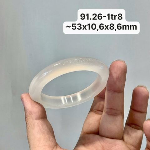 91.26 Vòng Ngọc Tuỷ Chalcedony Bạch Nguyệt Quang 53x10,6x8,6mm